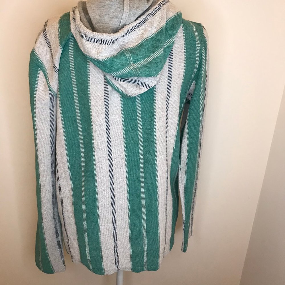 NWT Brooklyn Cloth Green & Gray Hooded Sweater Sma - Picture 6 of 8